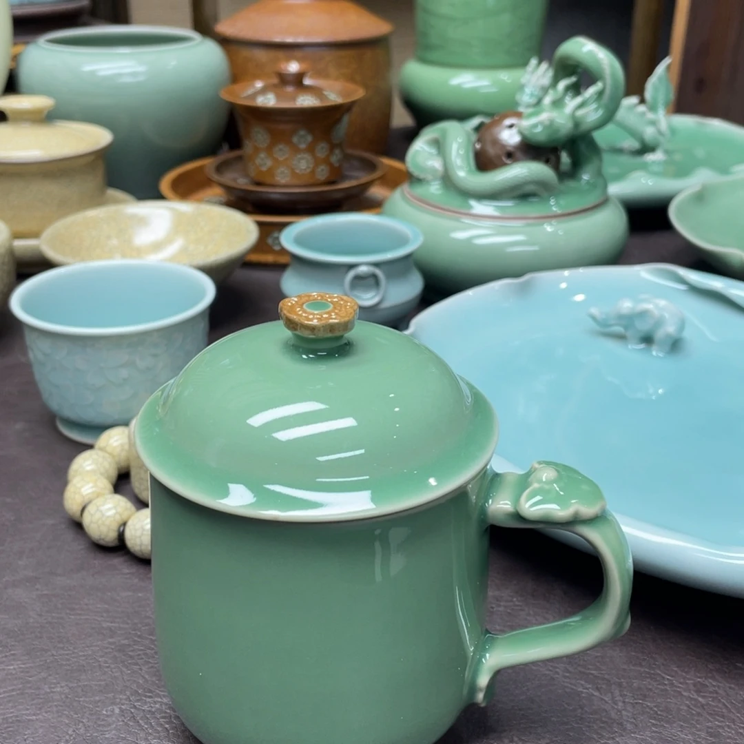 福利青瓷茶具杯子微瑕