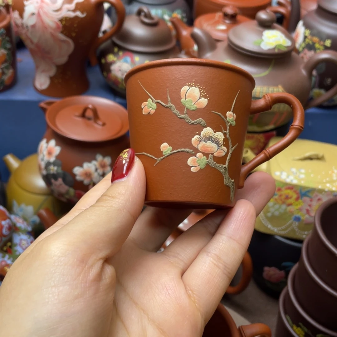 红泥茶杯紫砂主人杯80cc