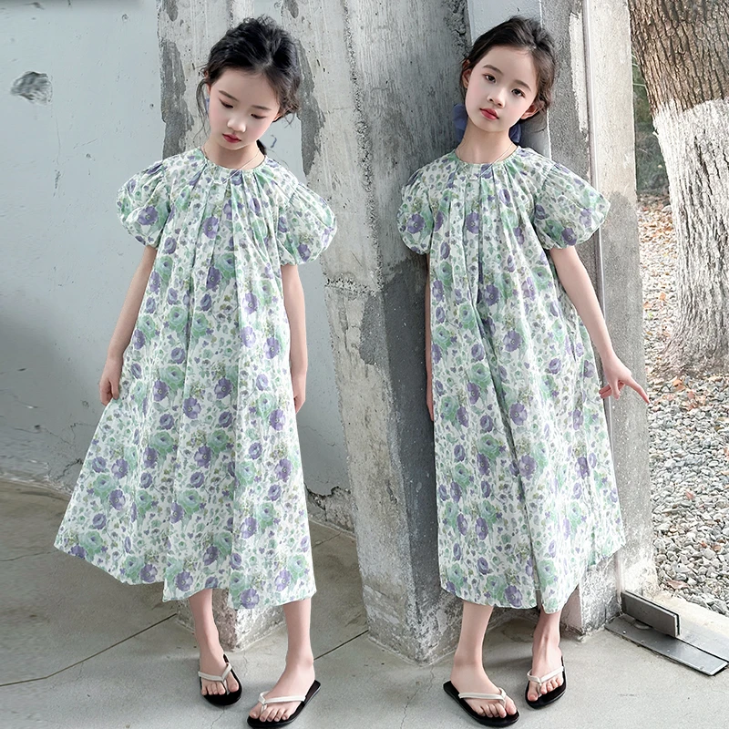 女大童连衣裙夏装2025新款儿童洋气凉快学生女孩夏季女童夏天裙子