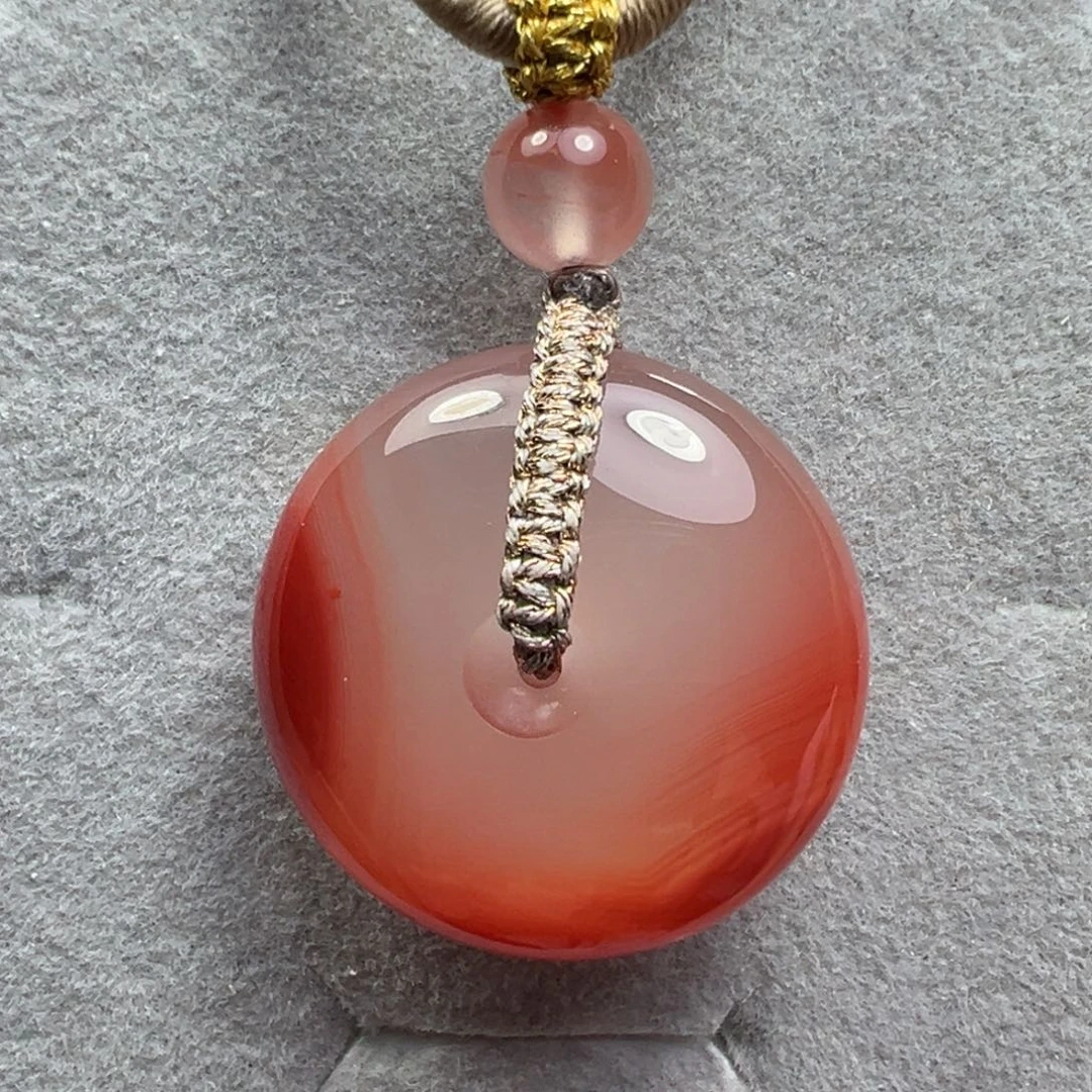 南红玛瑙未镶嵌平安扣