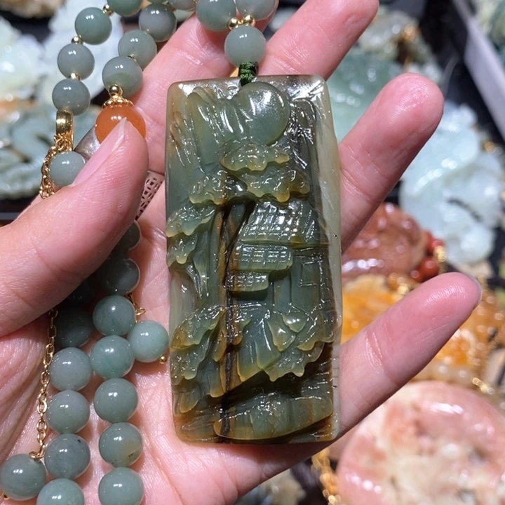 岫玉毛衣链未镶嵌