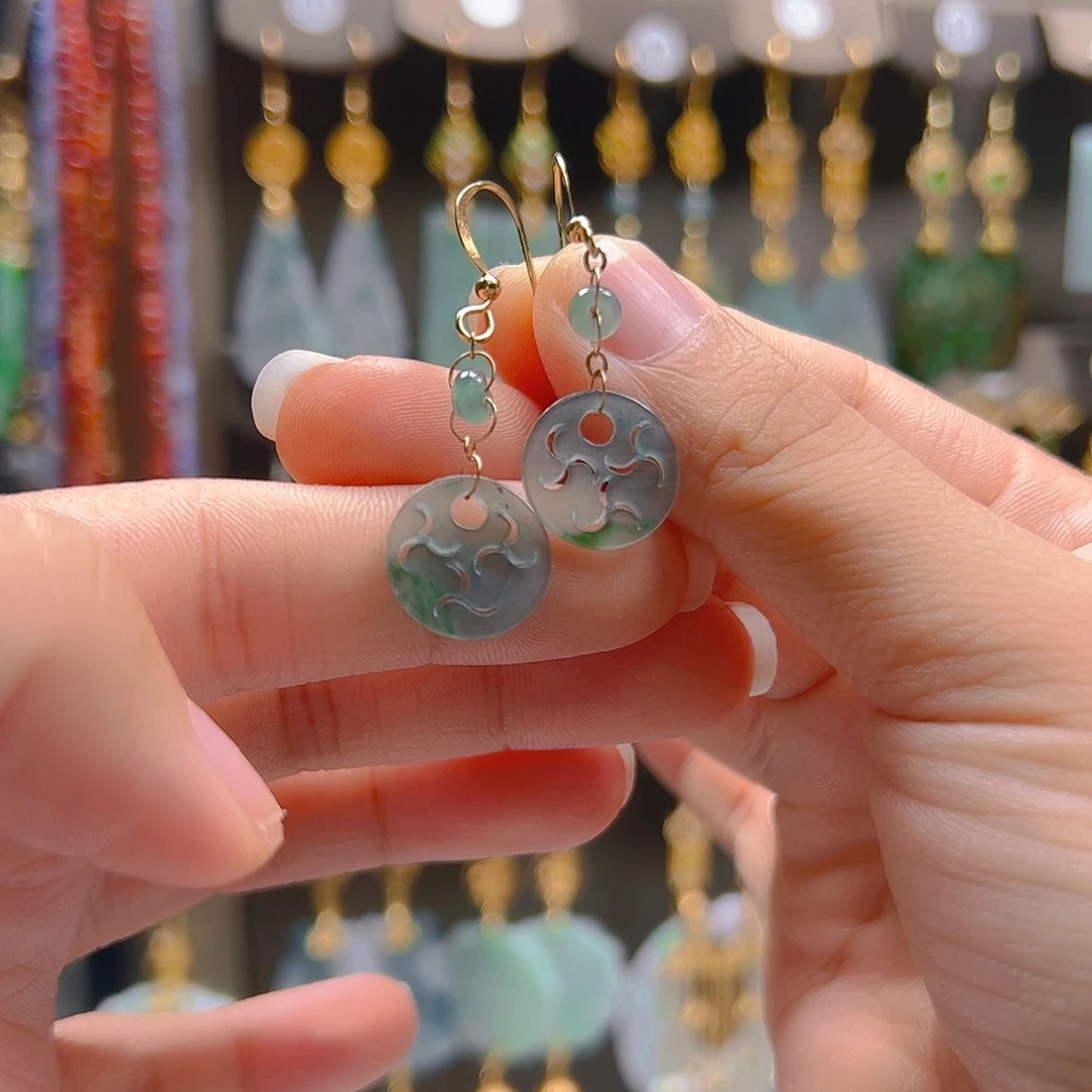 未镶嵌翡翠耳饰翡翠