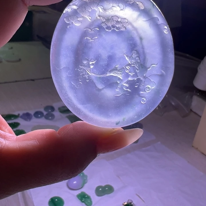 裸石翡翠高冰老子出关