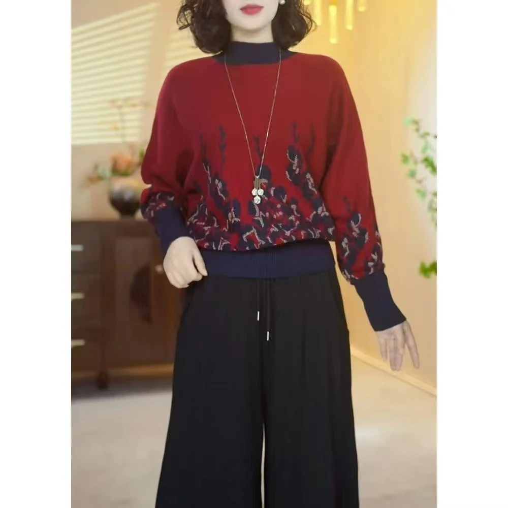 【X373】2025新款时尚百搭宽松显瘦羊绒上衣