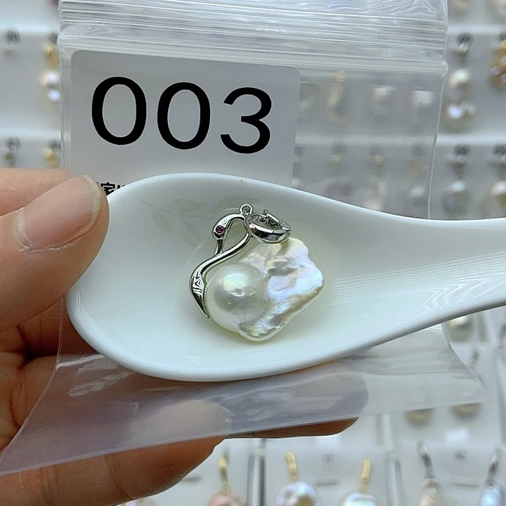 淡水珍珠颈饰银S925镶嵌