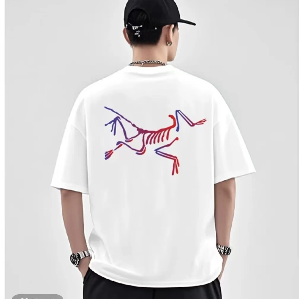 【茑家系列】男士时尚夏季半袖潮流修身圆领T恤2411