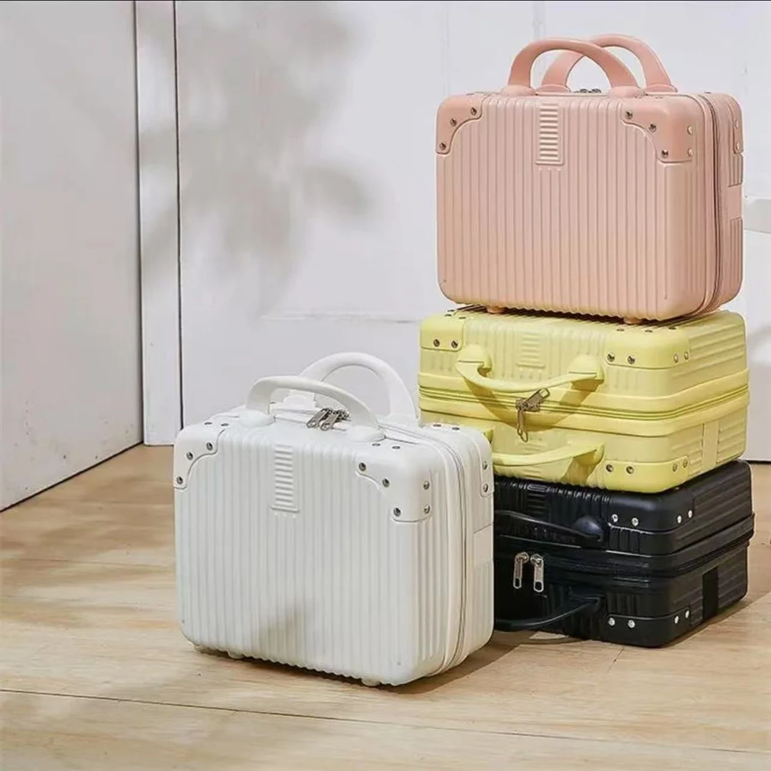 NEZUOZUO【化妆箱】14寸复古迷你轻便收纳化妆包手提箱小行李箱