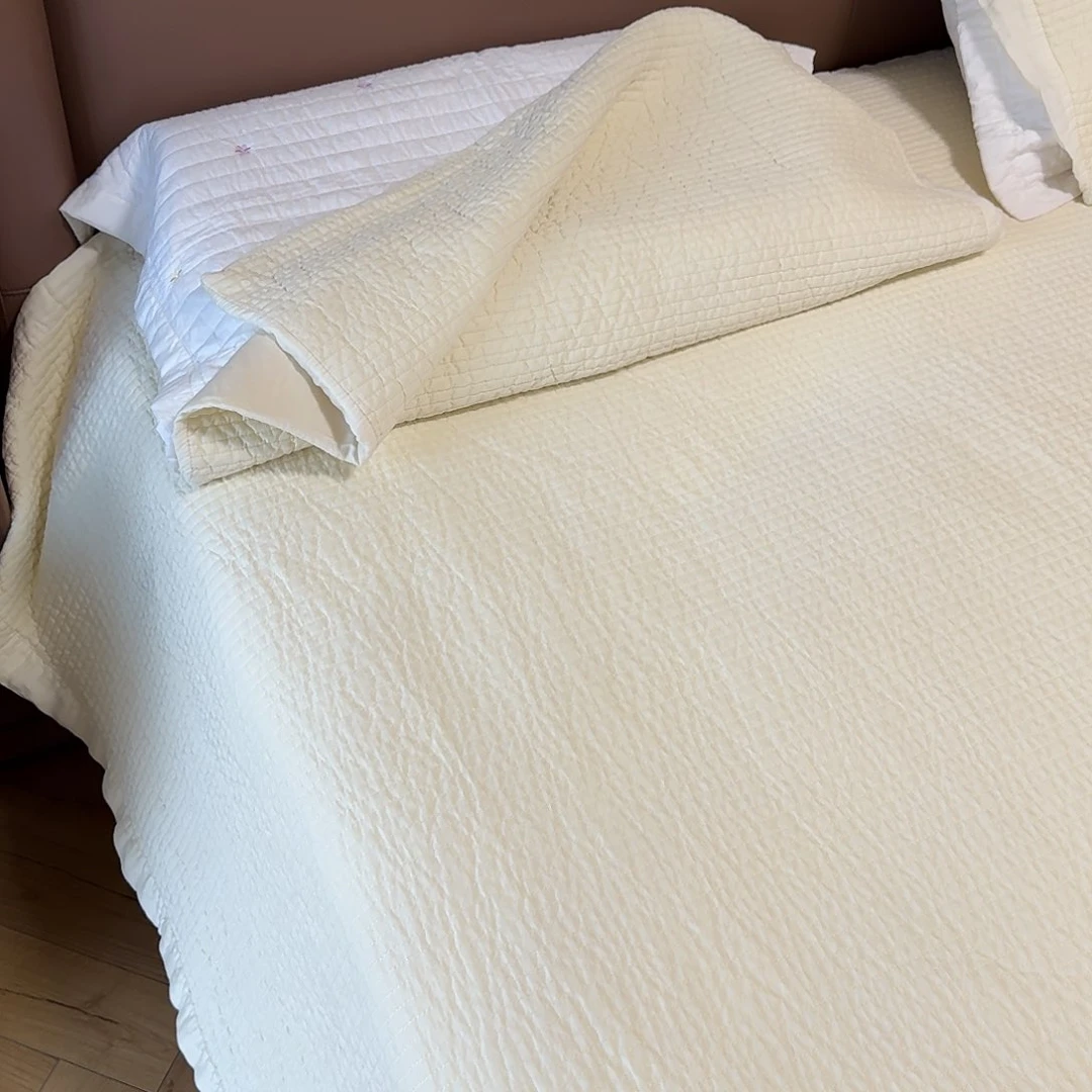 棉雾屿 果冻床盖三件 黄色