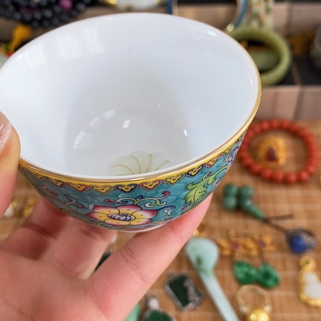 心***宣杯瓷器杯子漂亮漂亮