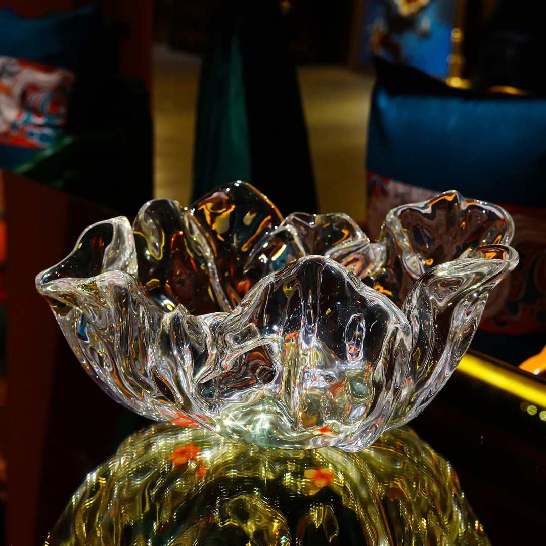 【本尼家】TY52轻奢高级感《白菜》铂晶果盘托盘桌面装饰摆件