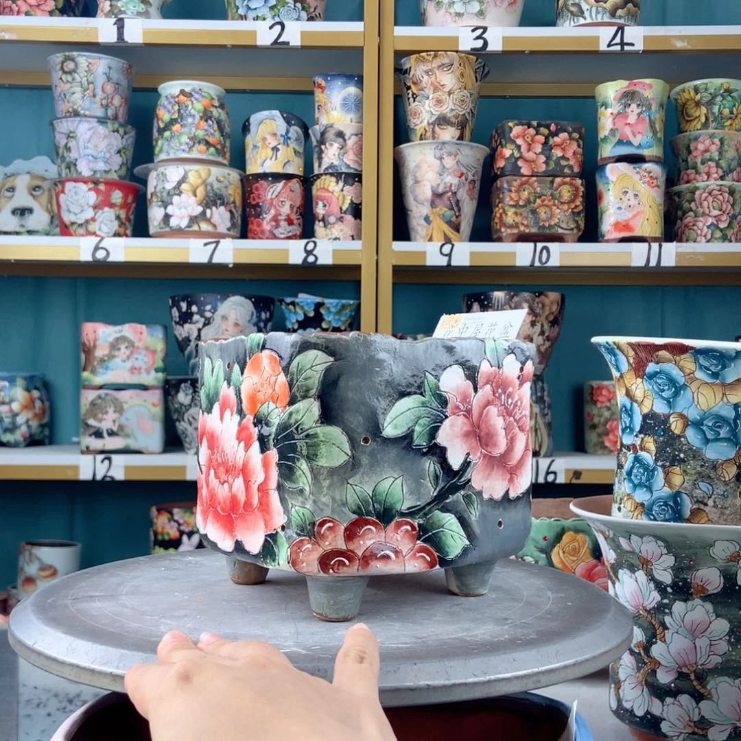 景德镇手工花盆362