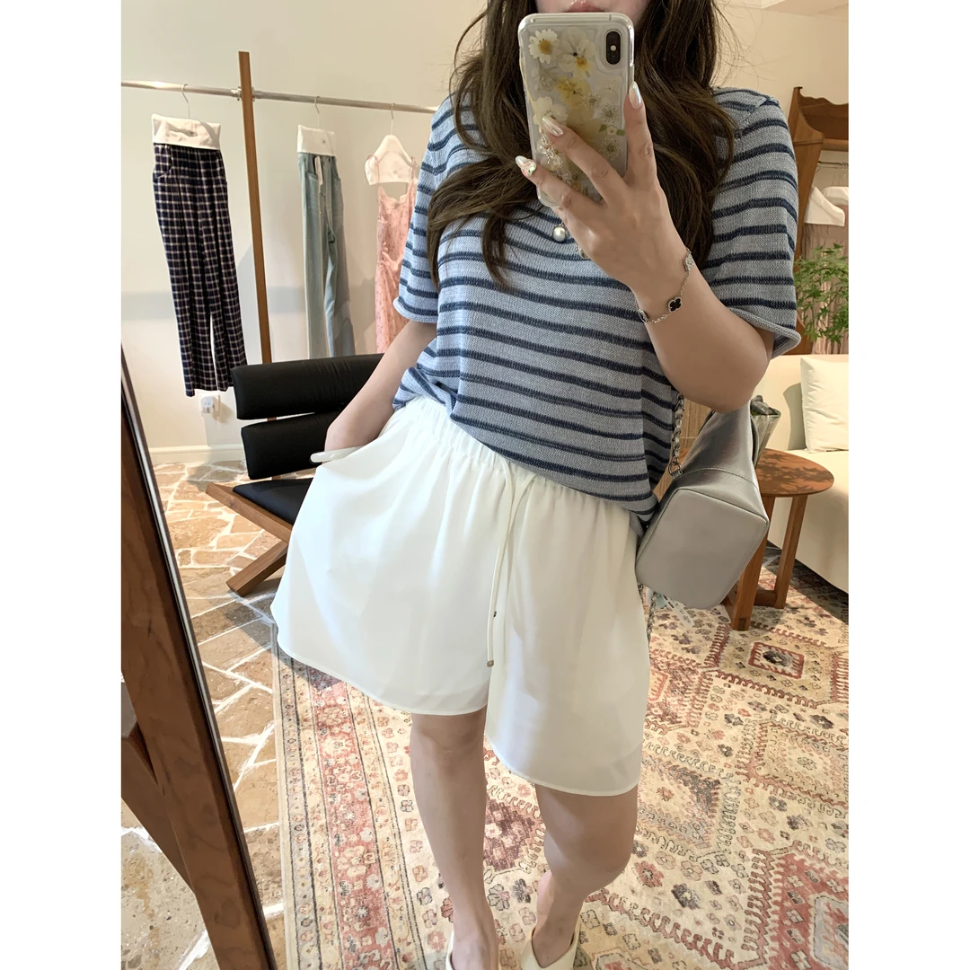 脚趾筋微胖MM大码悠闲度夏 廓摆清凉短裤