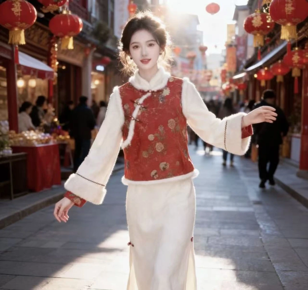 【今生缘】上上签 新中式过年战袍冬款旗袍套装2025改良新款民国风