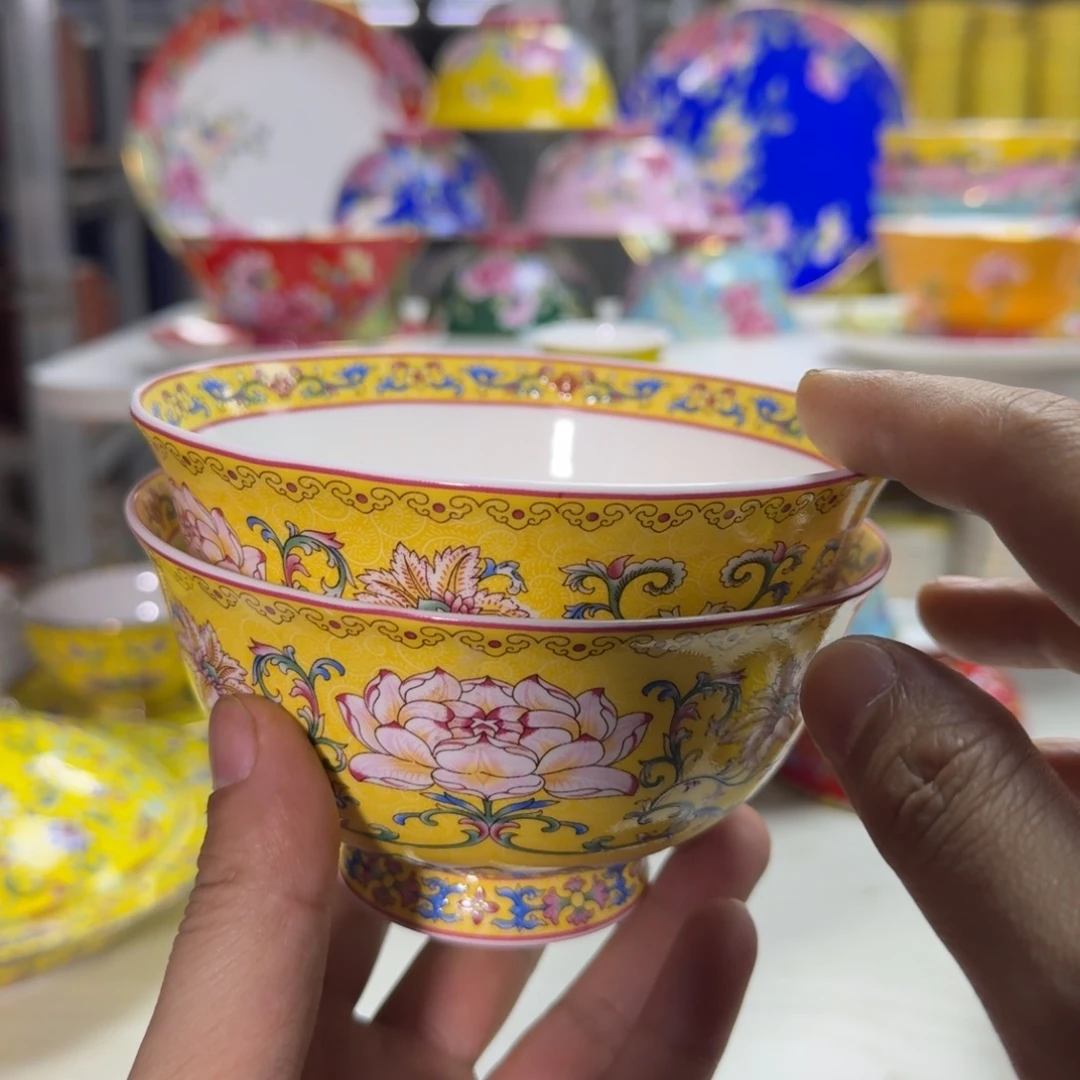 景德镇珐琅彩餐具5英寸