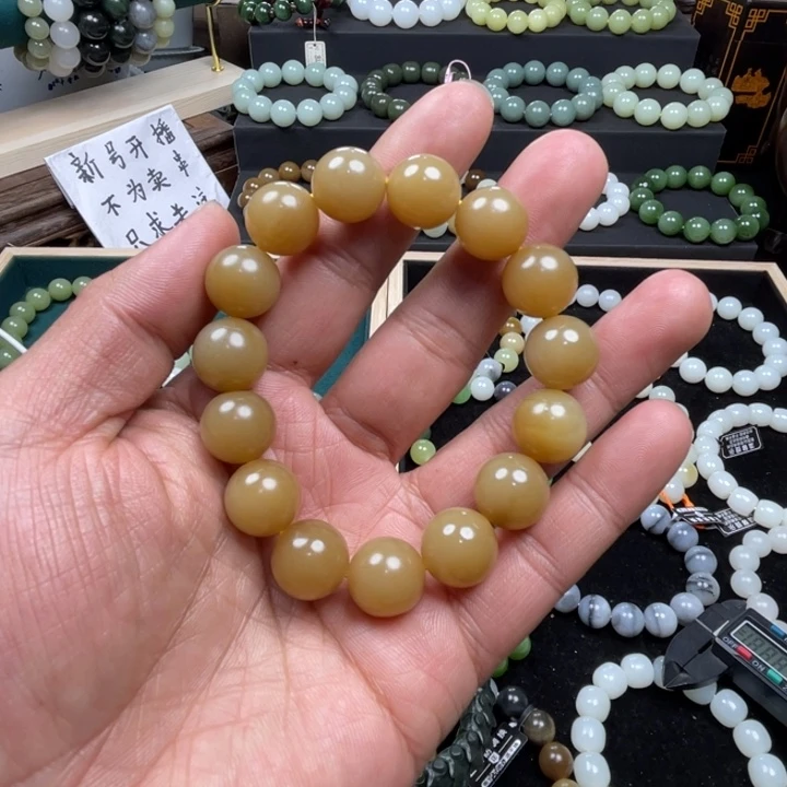 和田玉手串未镶嵌魚*魚