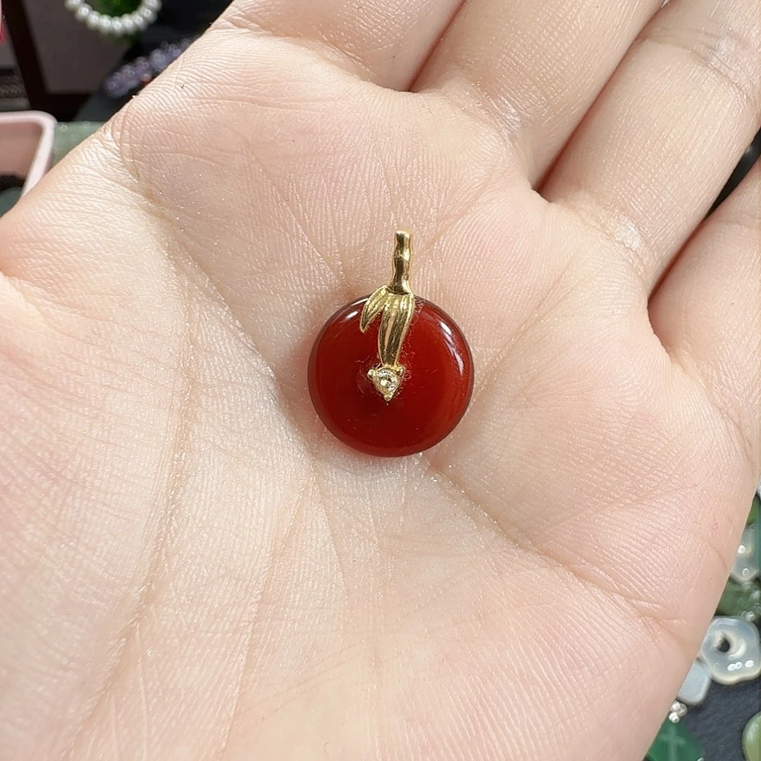 玛瑙/玉髓颈饰18K金镶嵌