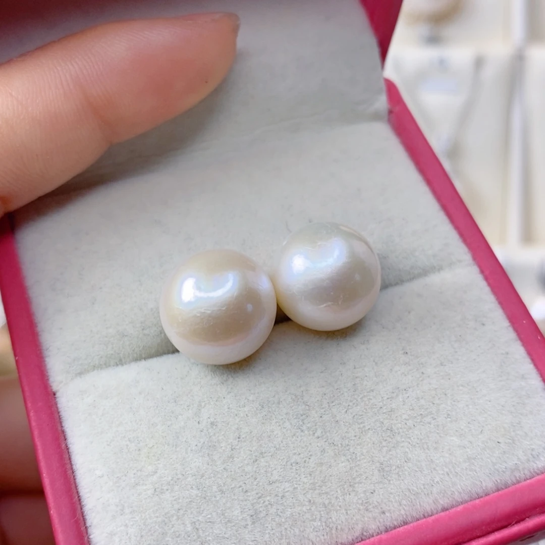 淡水珍珠耳饰银S925镶嵌