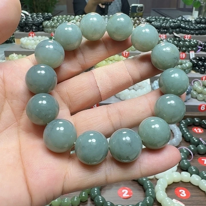 未镶嵌手链和田玉新疆且末蓝青花卡16