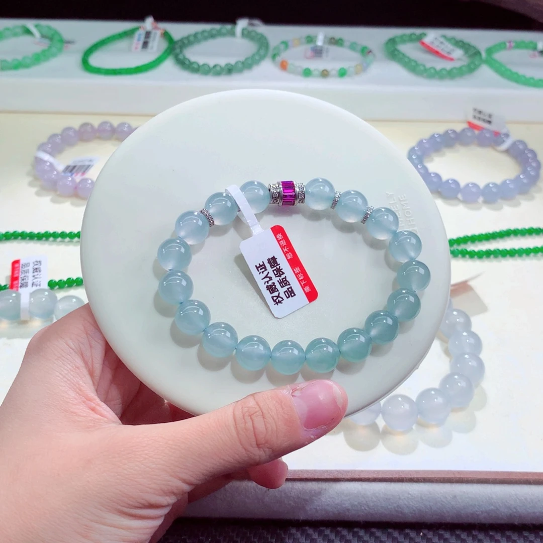 翡翠未镶嵌手链卡9.7