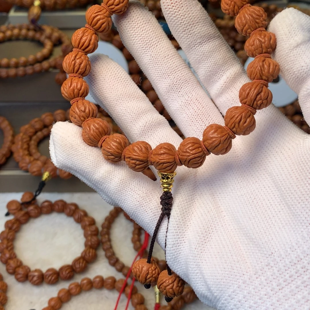 桃核手串秦岭龙纹