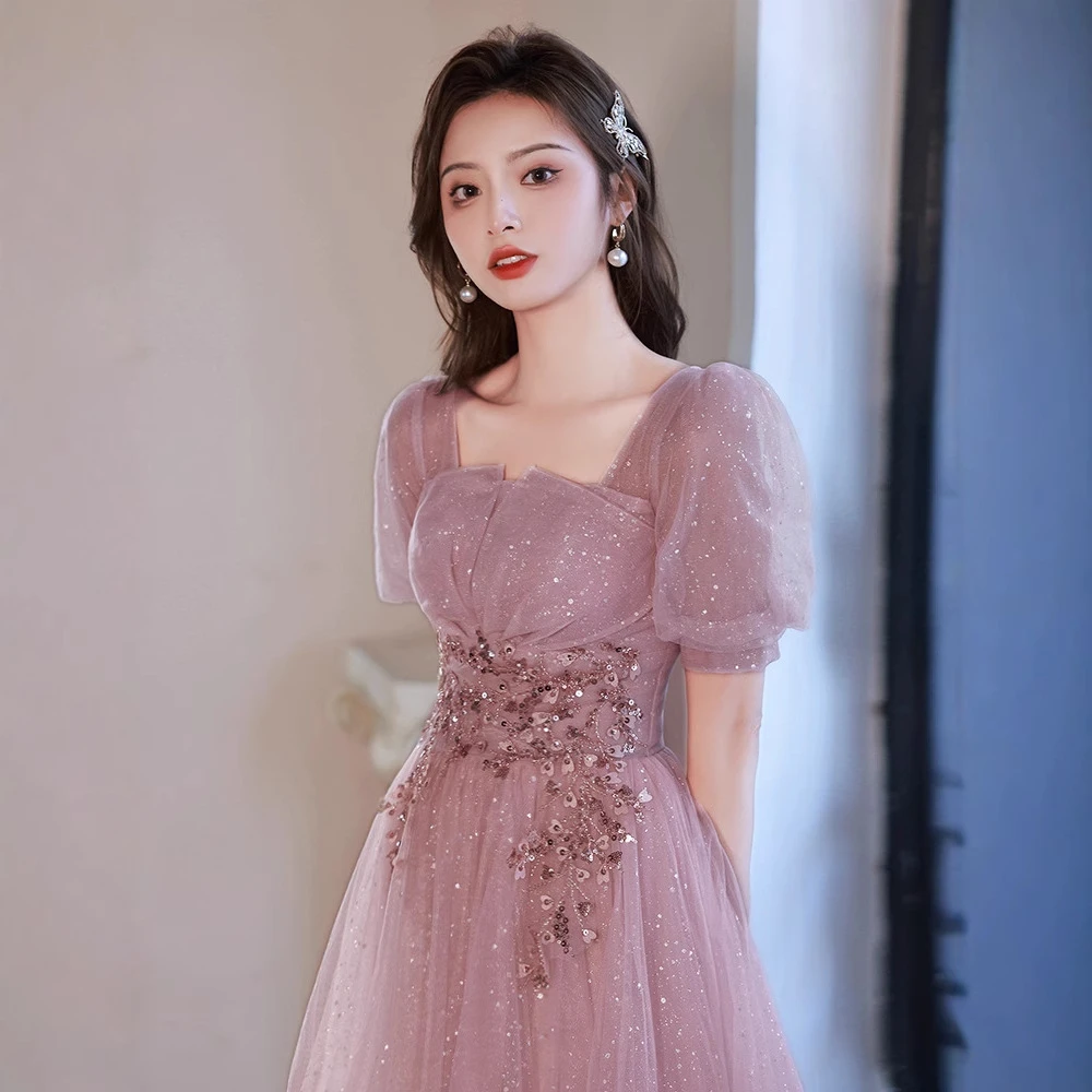 宴会小礼服2025新款春季主持人高级感公主连衣裙毕业姐妹艺考礼服