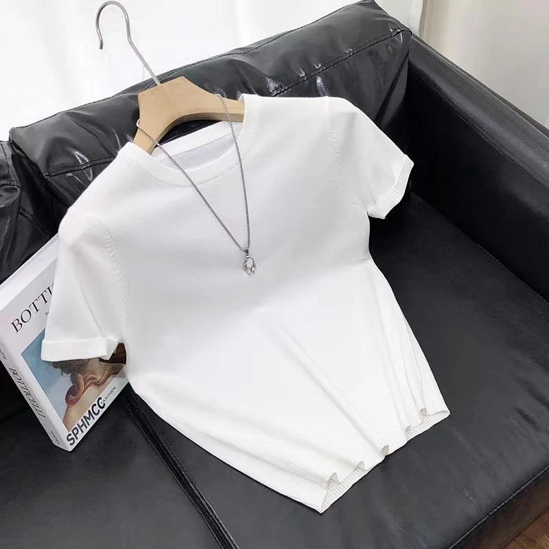 2025男款夏季修身圆领百搭时尚休闲短袖T恤