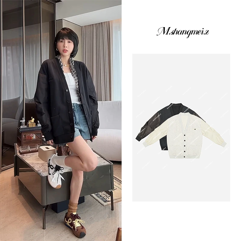 M.SHANGMEI.Z/沐熙【浪漫别致】美大哥轻盈显瘦拼接袖外套X032172