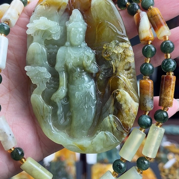 未镶嵌蛇纹石玉颈饰