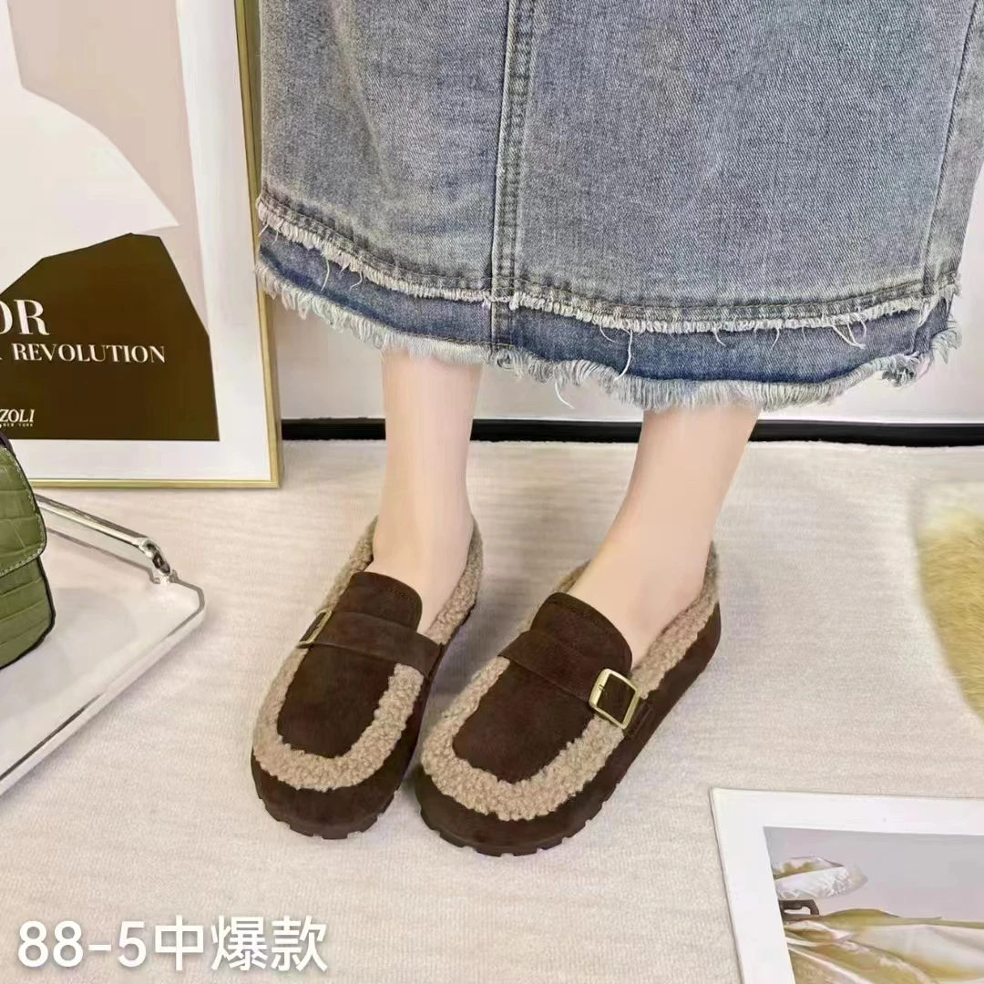 新款加绒保暖软面时尚豆豆鞋88-5