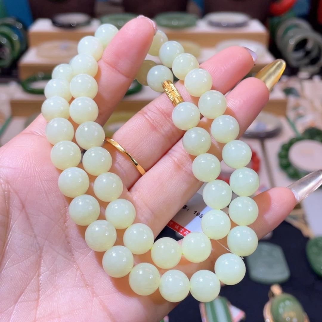 和田玉高品黄口女神链未镶嵌