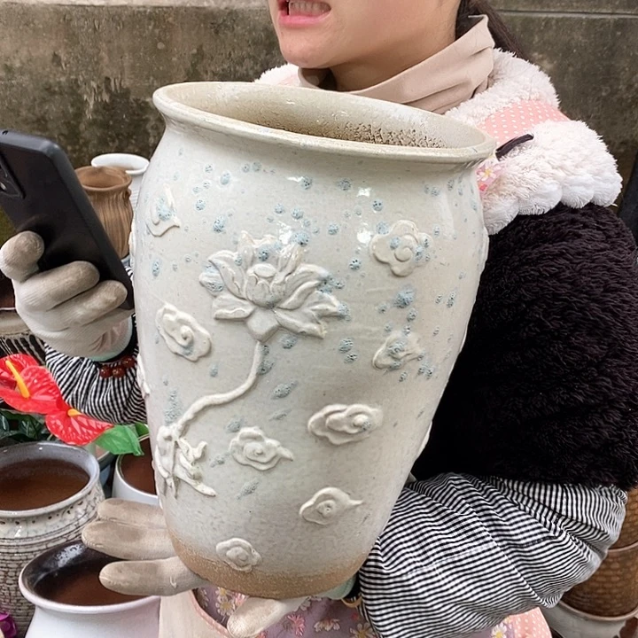 紫砂花盆正品口20高30