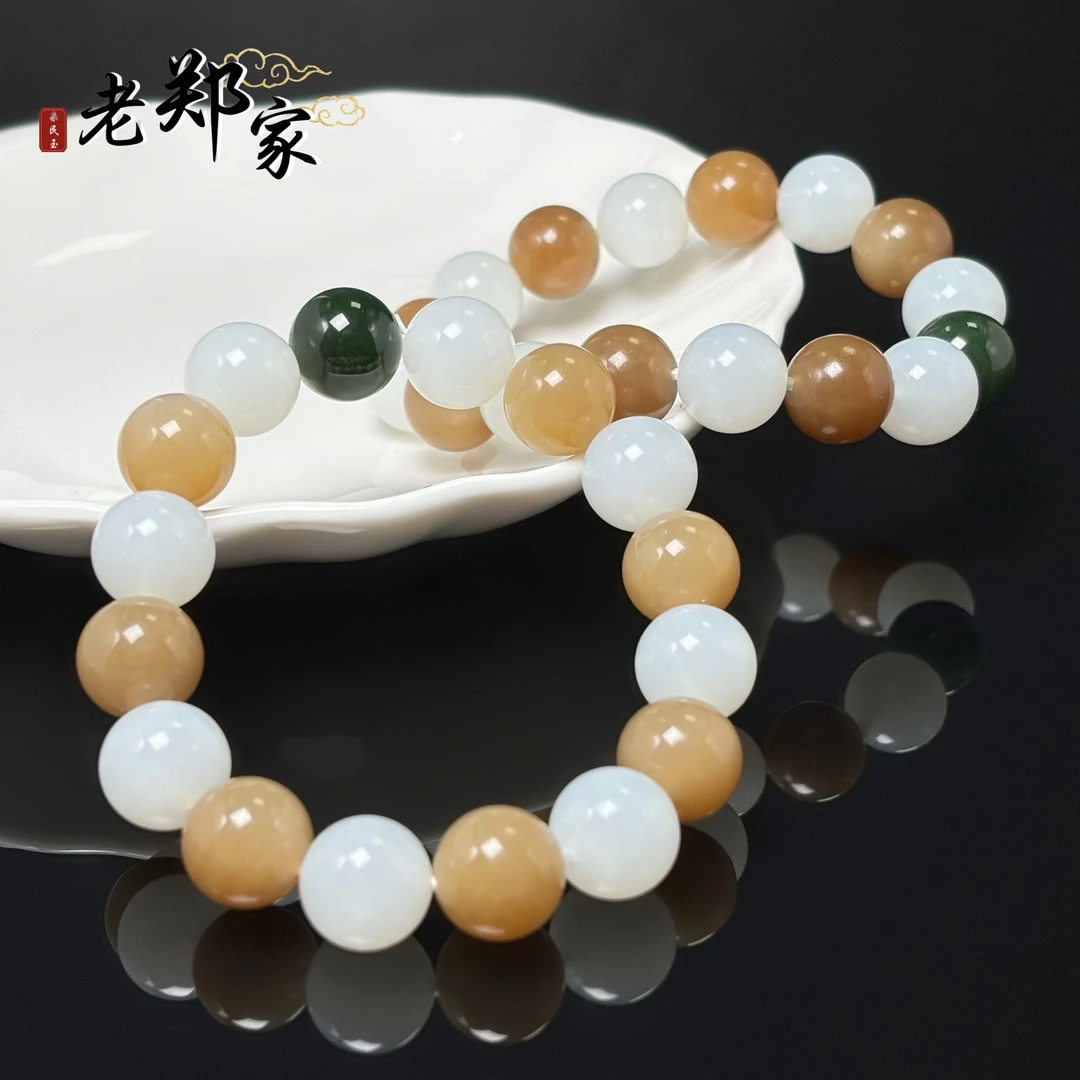 【老郑家】和田玉DIY多宝手串  约12mm+（多样性发1件）1681