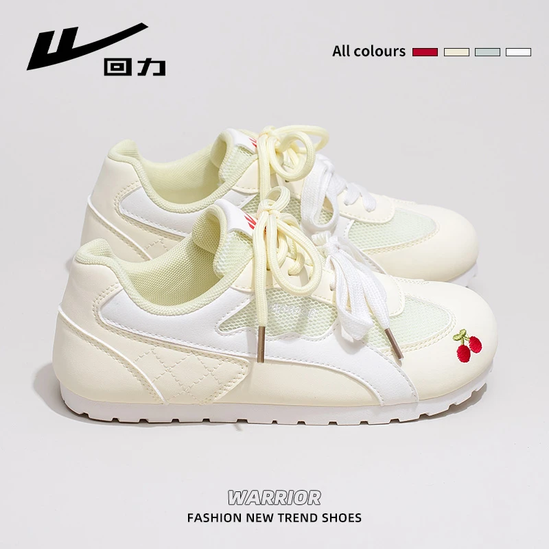 回力泡芙小白鞋不增高女款2025秋季新款休闲百搭跑步浅口德训鞋子