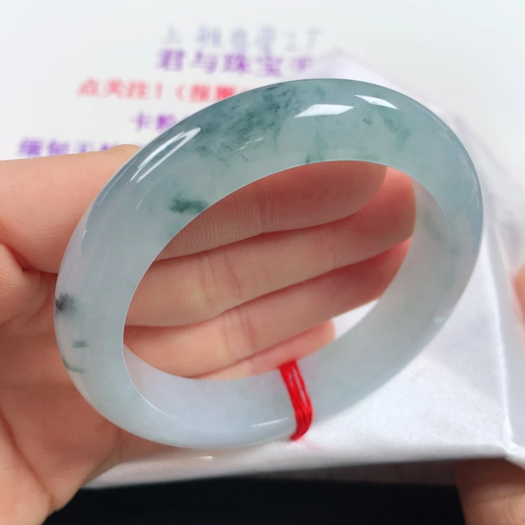 未镶嵌手镯翡翠高货瑕疵漏漏镯②①① 正圈