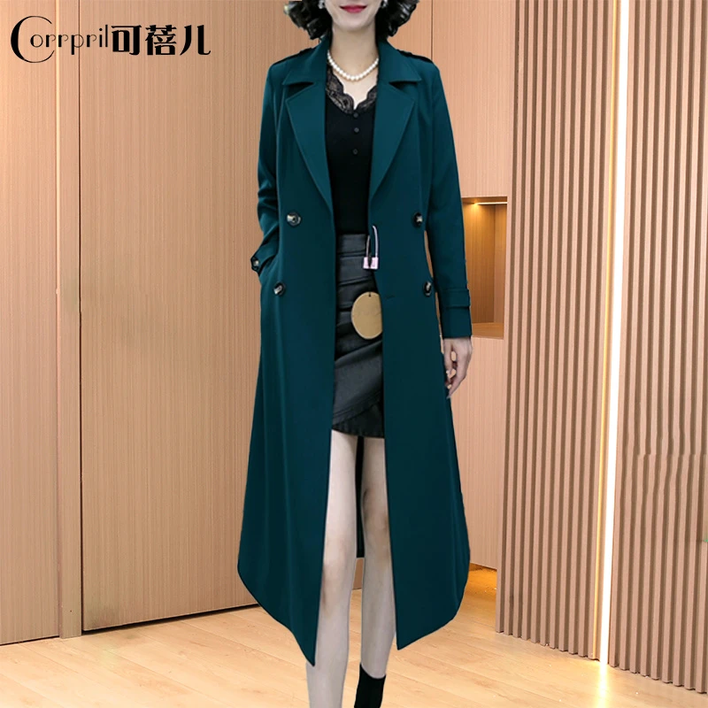 【可蓓儿】气质风衣外套2025年新款时尚洋气百搭过膝高档中长款外套