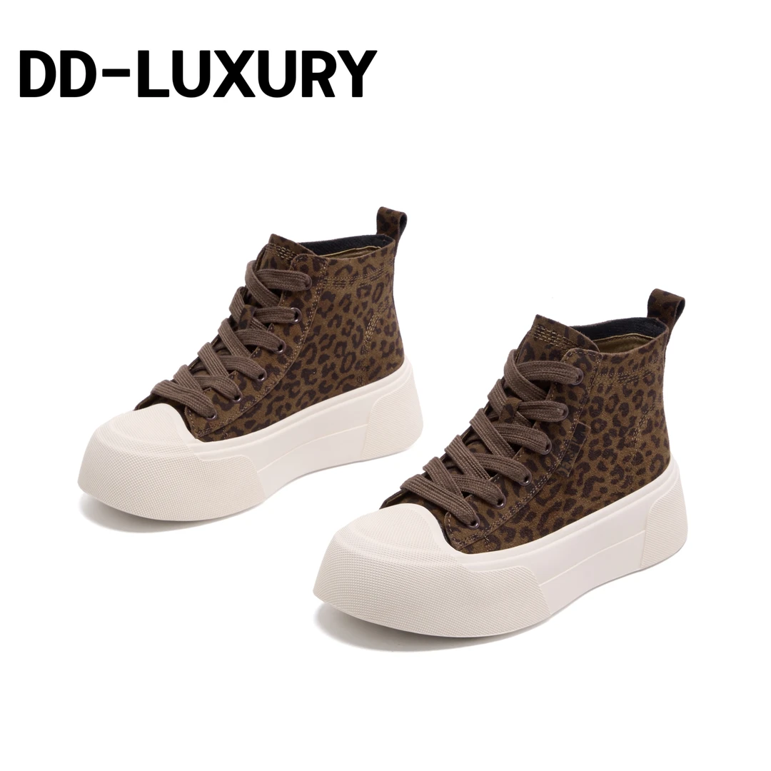 【DD】D25293时尚厚底高帮5cm-LUXURY秋冬潮流百搭系带运动休闲鞋女