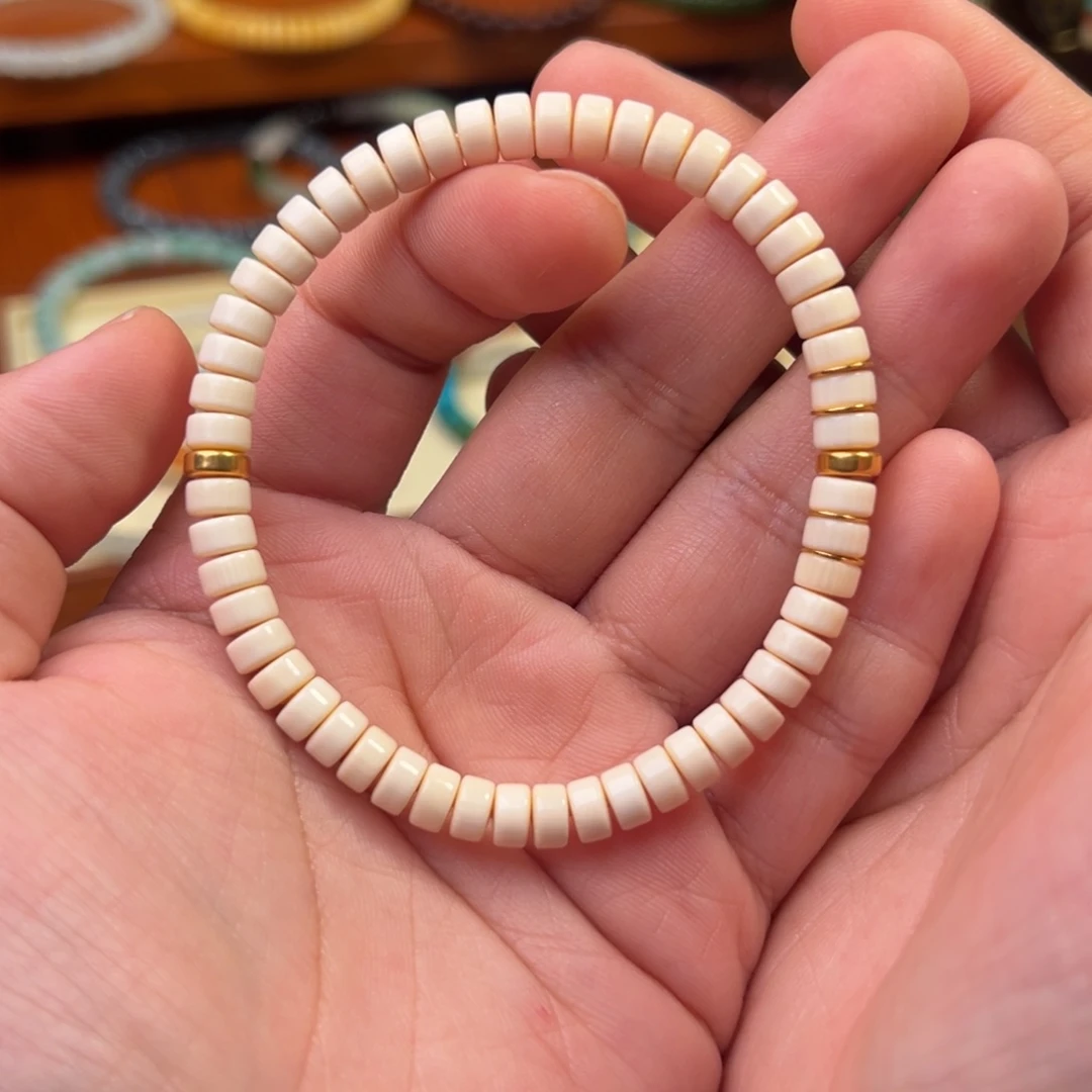 白玉菩提手串男女