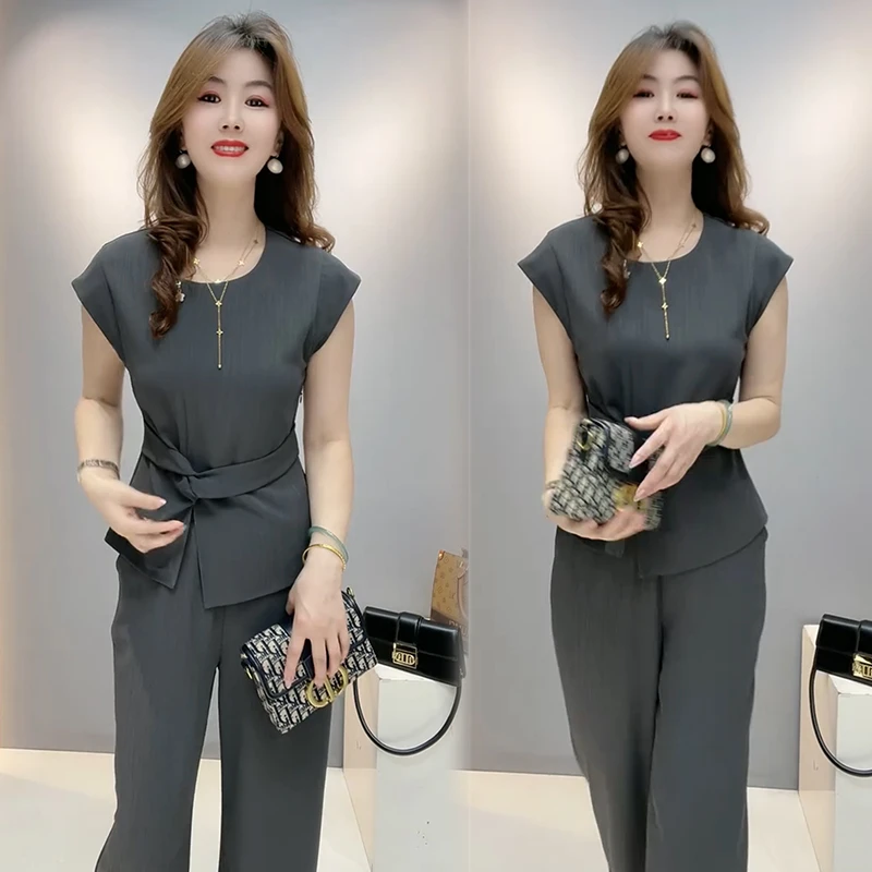 2025夏季新款时尚显瘦气质网红高档洋气女高级百搭宽松大码两件套