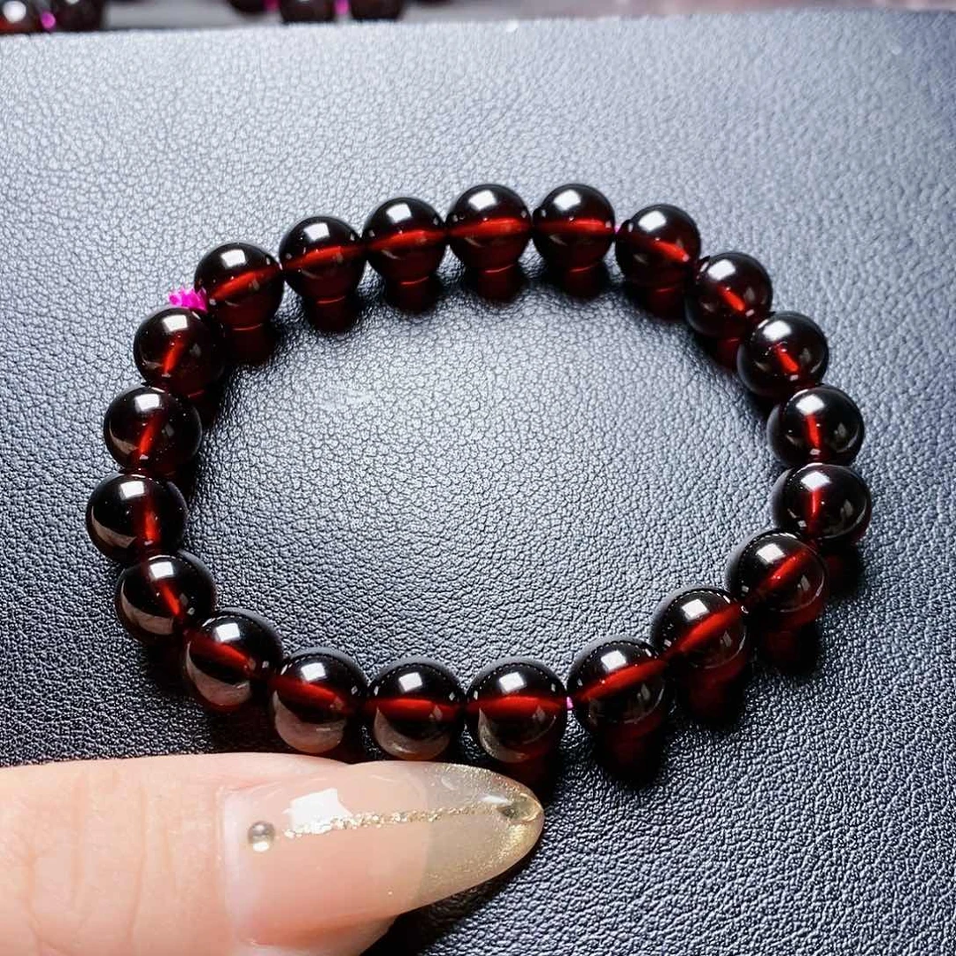 石榴石手链未镶嵌芳*粝8.0单圈毕业级