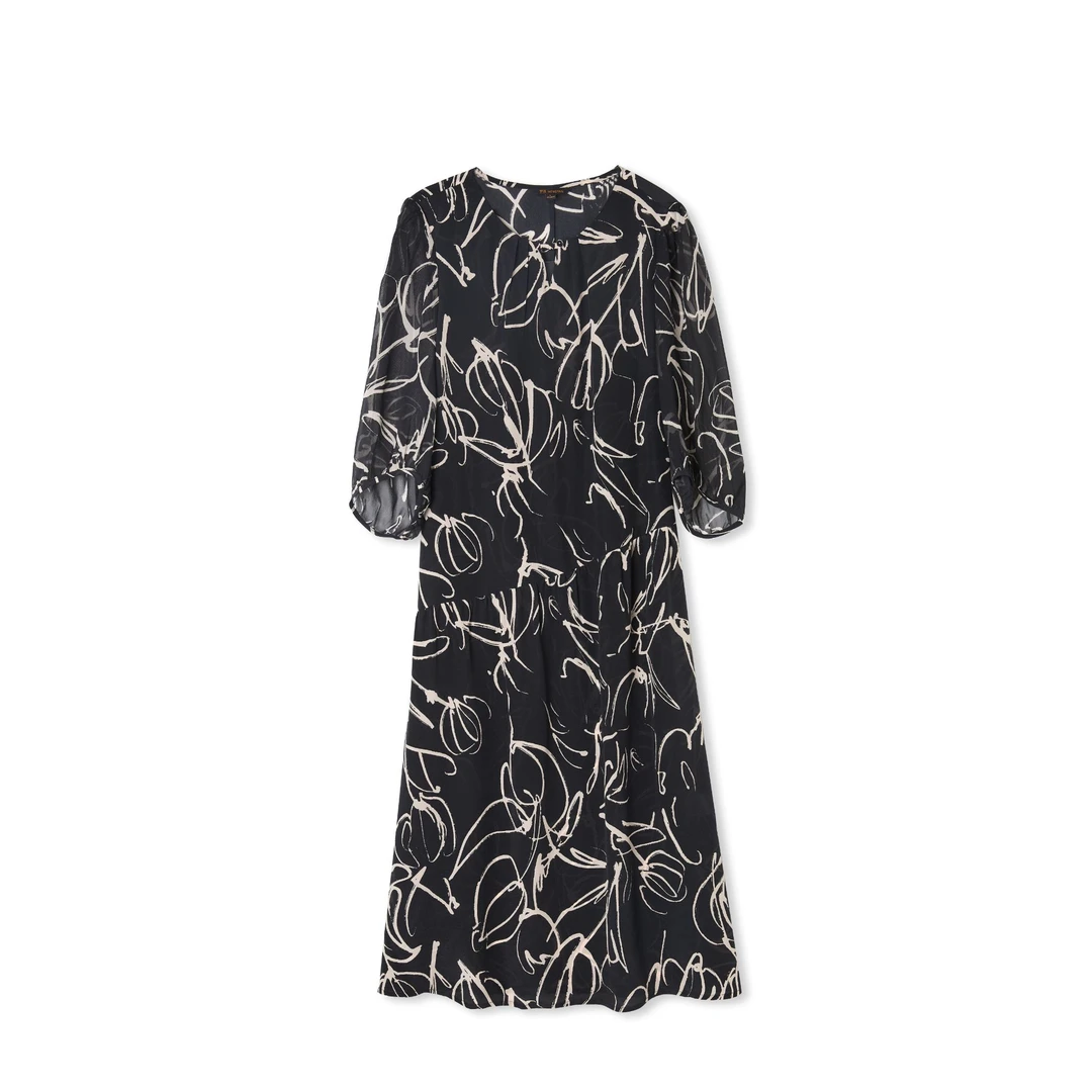 梦燕夏季女款时尚百搭气质大方宽松休闲舒适简约连衣裙BS03B5007