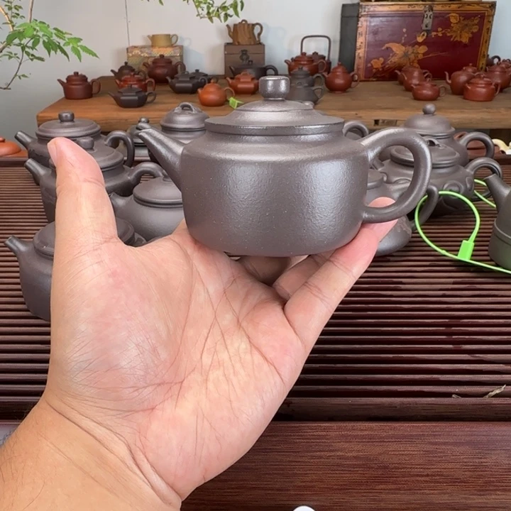 紫砂茶壶天青200cc半手
