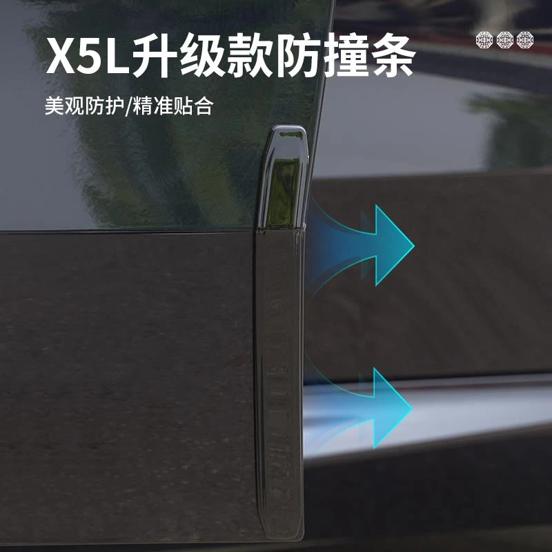 适用于23-25款BMWX5l车门防撞条贴3系4系X1X3后照镜防刮碰装饰贴