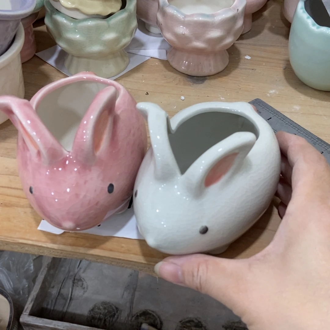 红陶高温陶瓷花盆