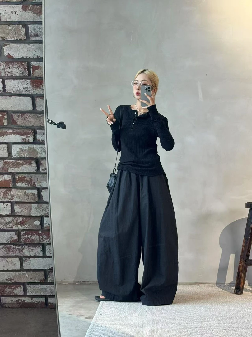 韩国极简木耳边打底必入款