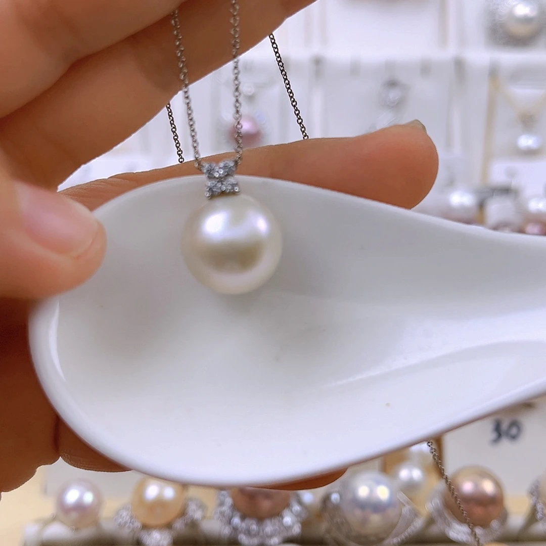 吊坠(赠链)银S925镶嵌淡水珍珠