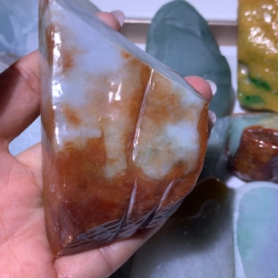 翡翠裸石翡翠边角料