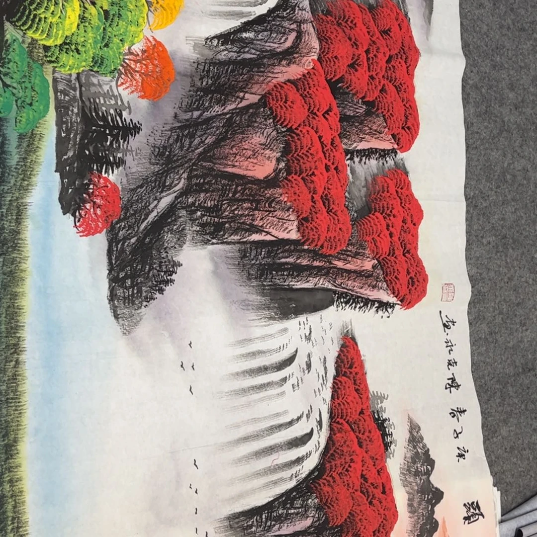 国画12.9纯手绘无边框作品