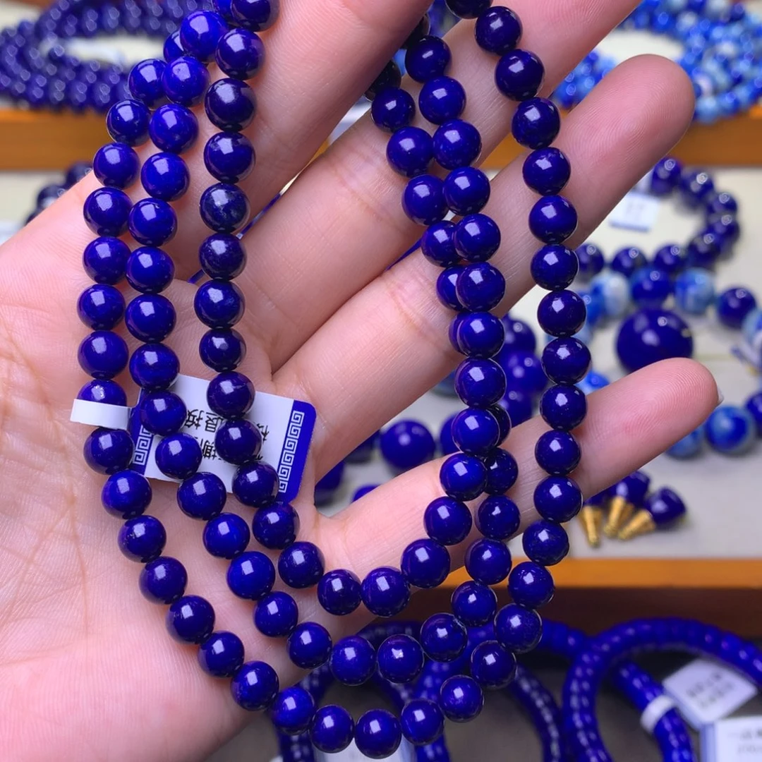 青金石未镶嵌手串6.8mm