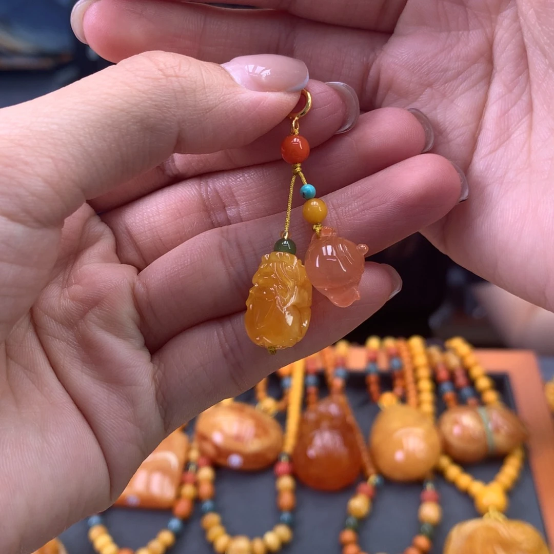 未镶嵌吊坠(不含链)琥珀多样性发