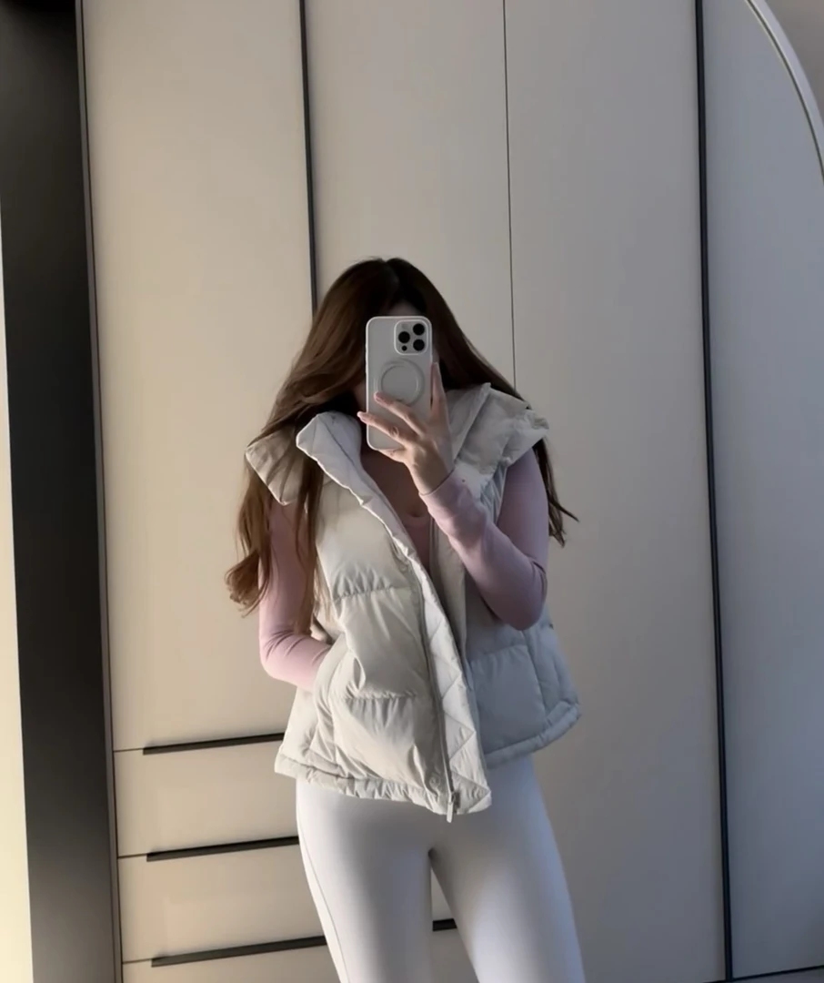 四格马甲连帽可拆卸羽绒服外套1-1 婉婉